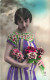 FANTAISIE - Femme Souriante - Colorisé - Carte Postale Ancienne - Frauen