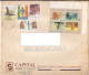 SEAL, SOCCER, CAVE DRAWINGS, MUSHROOMS, INVENTORS, STAMPS ON COVER, 1995, ARGENTINA - Cartas & Documentos