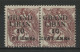 GRAND LIBAN N° 1 Ba Cote 130 € PAIRE AVEC VARIETE "NTIEMES" Tenant à Un Timbre Normal Neuf * (MH) Type Blanc - Unused Stamps