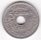 Protectorat Français 5 Centimes 1933 , Cupro Nickel, Petit Module, Lec# 92 - Tunisie