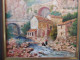 Delcampe - Tableau ROBERT FREMONT Peintre Normand Paysage Pont Saint-Louis Menton Lavandières. - Huiles