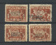 POLEN Poland 1950 Michel 121 - 124  Postage Due Portomarken (with Groszy OPT) - Postage Due