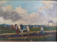 Delcampe - Tableau Scène Paysanne Chevaux Labours Villejuif / 03 Rural Moulin à Vent - Huiles