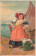 ARTS  - Peintures Et Tableaux - Un Enfant Rond à La Pêche- Carte Postale Ancienne - Peintures & Tableaux