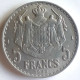 MONACO : 5 FRANCS 1945 KM 122 - 1922-1949 Louis II