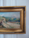 SABINE  (XXème )" Paysage De Montagne" Huile Sur Toile Marouflée Sur Carton Encadrée - Huiles