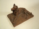 Charles Chivot (1866-1941) Chien Sculpture Terre Cuite Patinée Signée - Other & Unclassified