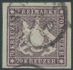 WÜRTTEMBERG 42a O, 1873, 70 Kr. Braunlila, Voll-breitrandig, Rechts Eine Natürliche Papierknitterung, Farbfrisches Prach - Other & Unclassified