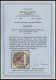 KAROLINEN 6I BrfStk, 1899, 50 Pf. Diagonaler Aufdruck, Stempel YAP, Kabinettbriefstück, Fotoattest Steuer, Mi. (1800.-) - Caroline Islands