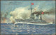 MSP VON 1914 - 1918 69 (S.M.S. BRESLAU), 10.1.15, Auf Türkischer Ansichtskarte, MSP-Stempel Unklar, Feinst - Maritime