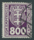 PORTOMARKEN P 20X O, 1923, 800 Pf. Dunkelpupur, Zeitgerechte Entwertung (DANZIG) 5 (b), Pracht, Fotoattest Soecknick, Mi - Sonstige & Ohne Zuordnung