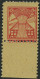 MECKLENBURG-VORPOMMERN 18cG , 1945, 12 Pf. Rosarot, Druck Auf Gummiseite, Unterrandstück, Pracht, Fotobefund Kramp, Mi.  - Andere & Zonder Classificatie