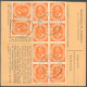 BUNDESREPUBLIK 126 BRIEF, 1954, 6 Pf. Posthorn Im Achterblock Rückseitig Auf Paketkarte Mit Zusatzfrankatur Aus EGGMÜHL, - Other & Unclassified