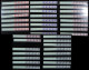 ROLLENMARKEN 995,997-9 IR , 1978/9, Burgen Und Schlösser II, 68 Rollenmarken (RE5+4Lf), Fast Nur Prachterhaltung, Intere - Roulettes