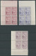 BELGIEN 366-72 VB , 1933, Tuberkulose In Eckrandviererblocks, Prachtsatz, R!, Mi. 3200.- - Autres & Non Classés