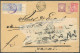 JAPAN - POST IN CHINA 3,5,6 BRIEF, 1903, 11/2 S. Ultramarin Im Senkrechten Eckrandpaar, 3 S. Lilabraun Und 4 S. Rosa Auf - Other & Unclassified