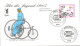 BERLIN FDC 1985 SERIE HISTOIRE DE LA BICYCLETTE - 1981-1990