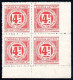 Cavan & Leitrim 4d Carmine Red, Bottom Right Corner Block Of 4, The Two Right Stamps Imperf. Right, Fresh U/m Mint - Spoorwegen & Postpaketten