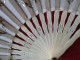 Delcampe - Antique! Victorian Style HAND FAN With Silver Sequin & White Lace Beautiful Bone Spokes - Fächer