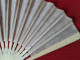 Delcampe - Antique! Victorian Style HAND FAN With Silver Sequin & White Lace Beautiful Bone Spokes - Waaier