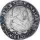 France, Henri III, 1/2 Franc Au Col Plat, 1581, Poitiers, TB+, Argent - 1574-1589 Enrico III