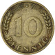 Monnaie, République Fédérale Allemande, 10 Pfennig, 1949, TTB, Brass Clad - 10 Pfennig