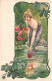 Illustrateur - La Vue - Femme Au Bord De L'eau - Cadre Végétal  - Carte Postale Ancienne - Unclassified