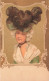 Illustrateur - Femme Au Chapeau - Cadre Arabesque - Carte Postale Ancienne - Ohne Zuordnung