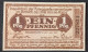 Billet 1 Pfg LAGERGELD MONNAIE DE CAMP PRISONNIER DE GUERRE Kriegsgefangenenlager FRANKFURT 1917 - Andere & Zonder Classificatie