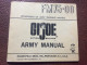 DOCUMENT COMMERCIAL Catalogue  GI JOE  Action Soldier  ARMY MANUEL  FM75-00  USA - Stati Uniti