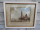 Ancien Tableau Aquarelle Marine XVIIIe/XIXème Signé VJ - Wasserfarben