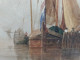 Delcampe - Ancien Tableau Aquarelle Marine XVIIIe/XIXème Signé VJ - Wasserfarben