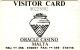Carte De Membre Casino : Oracle Casino Malta Vistor Card - Tarjetas De Casino