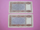 Albania Lot 2 X 100 Franga Banknotes ND 1939, First And Second Edition (2) - Albanien