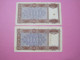 Albania Lot 2 X 100 Franga Banknotes ND 1939, First And Second Edition (4) - Albanie