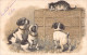 Animaux - Chiens Avec Un Chat - K F Editeurs - Carte Postale Ancienne - Dogs