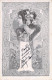 Illustration - Portrait De Femme Style Art Nouveau En Noir Et Blanc - Carte Postale Ancienne - Ohne Zuordnung
