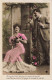 COUPLE - Si L'amitié Leur Donne Un Rayon De Soleil - Les Fleurs Ont Un Un Langage à Nul Autre.. - Carte Postale Ancienne - Couples