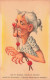 HUMOUR - Bec Et Ongles, Voilà Ta Devise - Une Femme âgée Avec Les Mains Et La Bouche Attachées - Carte Postale Ancienne - Humour