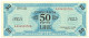 50 LIRE OCCUPAZIONE AMERICANA IN ITALIA BILINGUE FLC A-A 1943 A SPL+ - Occupazione Alleata Seconda Guerra Mondiale