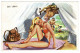 CPA Illustrator Illustrateur Humour LOUIS CARRIERE Pin Up Lady Girl Seins Saillants Dom Blondje Camping Koe Vache Cow - Carrière, Louis