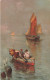 ARTS - J Ginsio - Barque - Bâtiment - Pêcheurs  - Carte Postale - Peintures & Tableaux