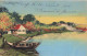 ARTS - Tableau D'une Maison Au Bord D'un Lac - Une Barque Amarré - Carte Postale - Peintures & Tableaux