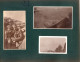 6 Petites Photos Collées Sur Carton Format A5. Soldats, Artillerie Et Tranchées - 1914-18