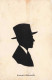 SILHOUETTES - Portrait Silhouette - Un Homme Avec Chapeau - Carte Postale Ancienne - Silhouetkaarten