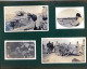 7 Petites Photos Collées Sur Carton Format A5. Soldats, Artillerie, Mitrailleuse, Balkans, Annamite - 1914-18