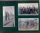 6 Petites Photos Collées Sur Carton Format A5. Soldats, Camp, Cantine - 1914-18