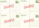 1989 St. Patrick's Day Posrcards, 4 Diff. With "SAMPLE" Overprint In Pink On The Reverse. FAI P80, 82-84. - Postal Stationery