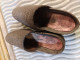 Delcampe - Ancienne Paire De Sabot Enfant En Toile XIXème / Sables D'Olonne Art Populaire - Schuhe