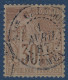 Colonies Générales Alphée DUBOIS N°55 30c Brun Oblitéré Dateur 1er Avril 1887 " Nlle CALEDONIE / NOUMÉA " TTB/ SUP - Alphee Dubois